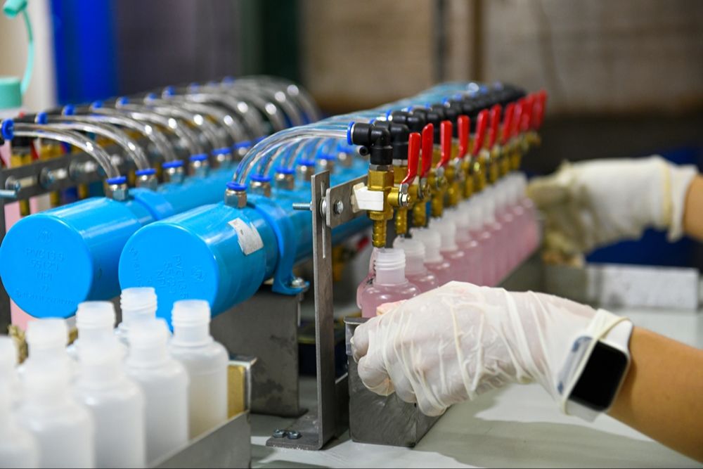 Hand Sanitizer Gel Filling Machine, EGAT innovation to fight against COVID-19