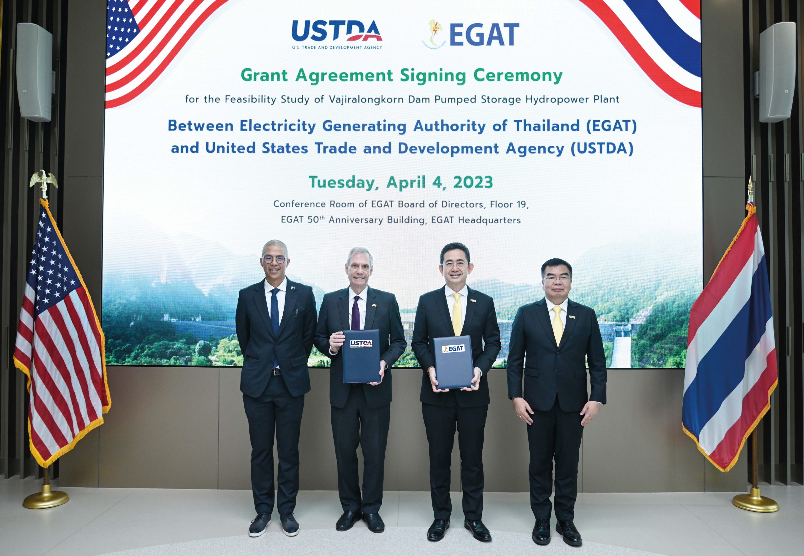 USTDA and EGAT jointly conduct feasibility study of Vajiralongkorn Dam Pumped Storage Hydropower Plant, developing large energy storage system for securing clean energy generation