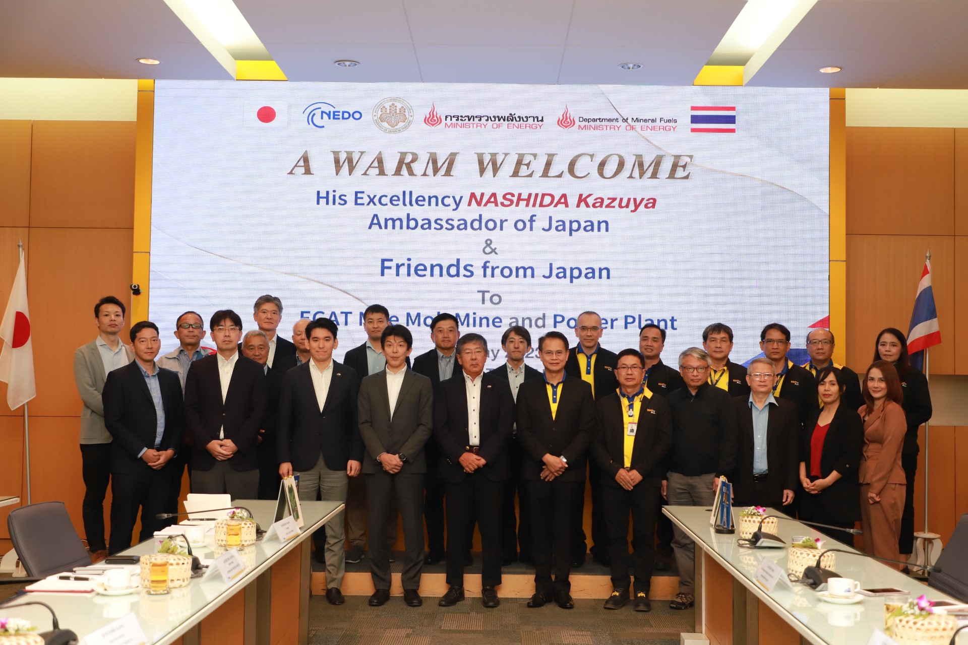 Japanese Ambassador and private agencies visit EGAT Mae Moh, joining hands to promote sustainable clean energy