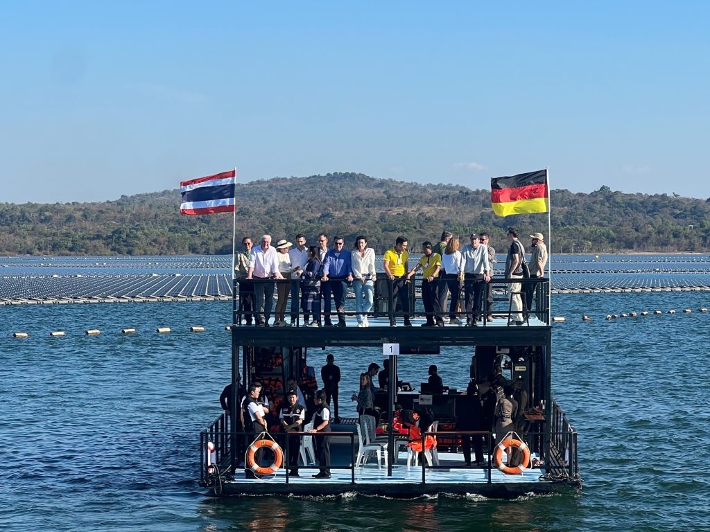 German President visits “Hydro-floating Solar Hybrid at Sirindhorn Dam” to seek cooperation in alternative energy